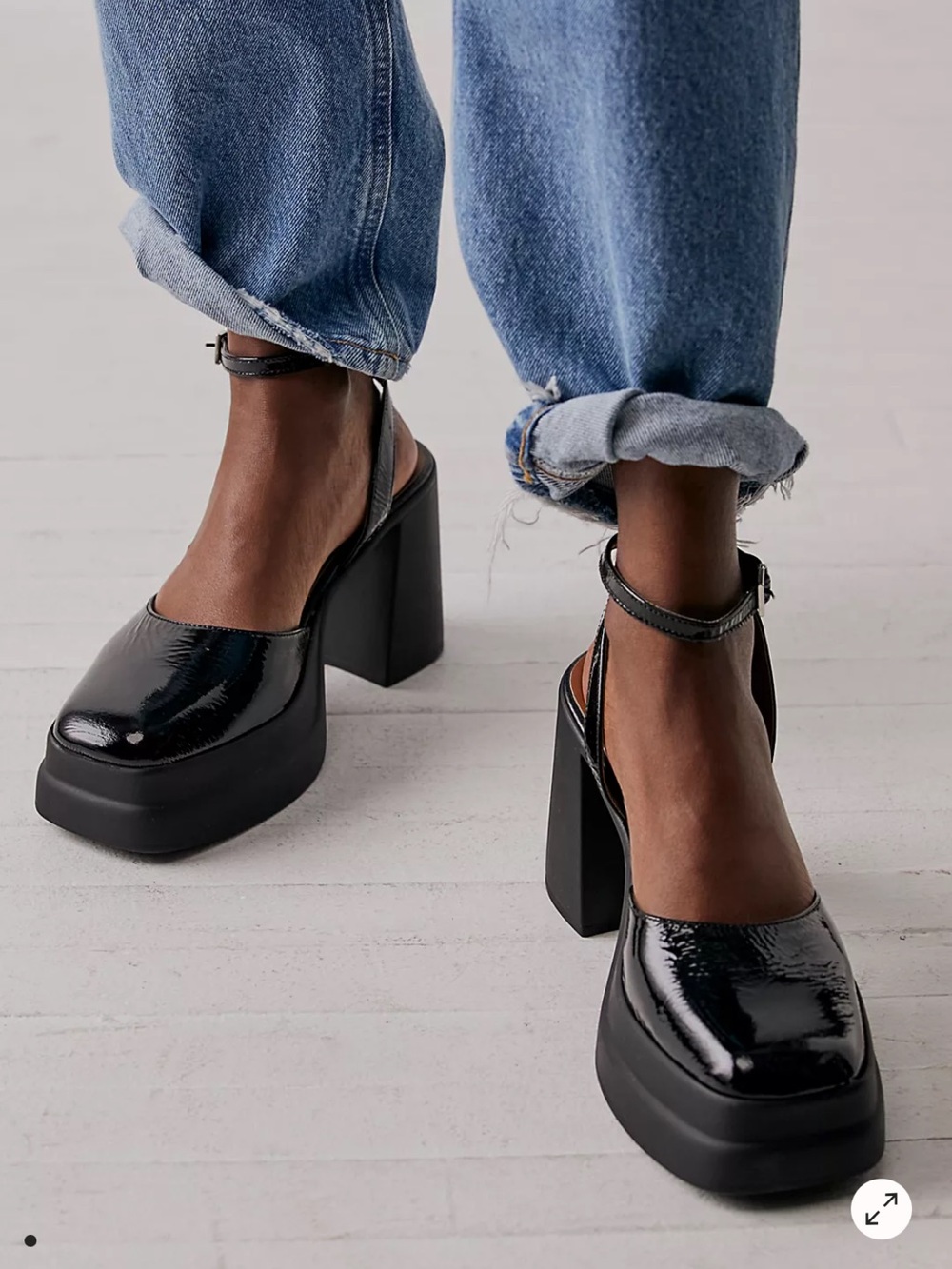 NWT Free People Double Stack Platform Mary Janes